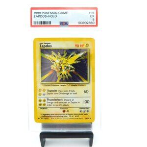 1999 ZAPDOS Holo #16/102 PSA 5 Pokemon Card Game